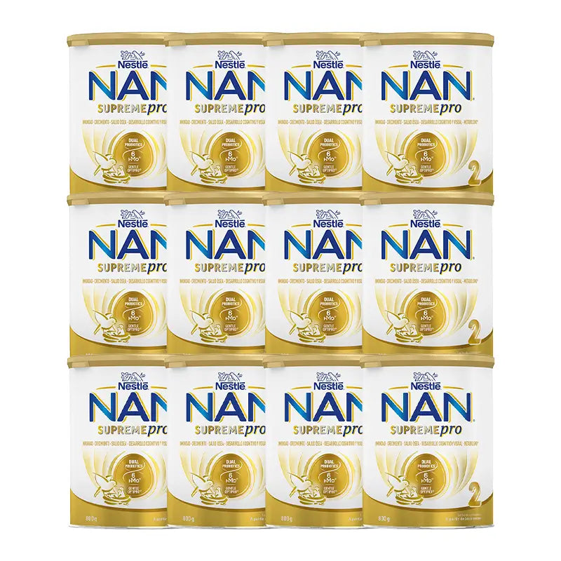 Nestlé Nan Supreme Pro 2 Leche de Continuación, 12X800 gr