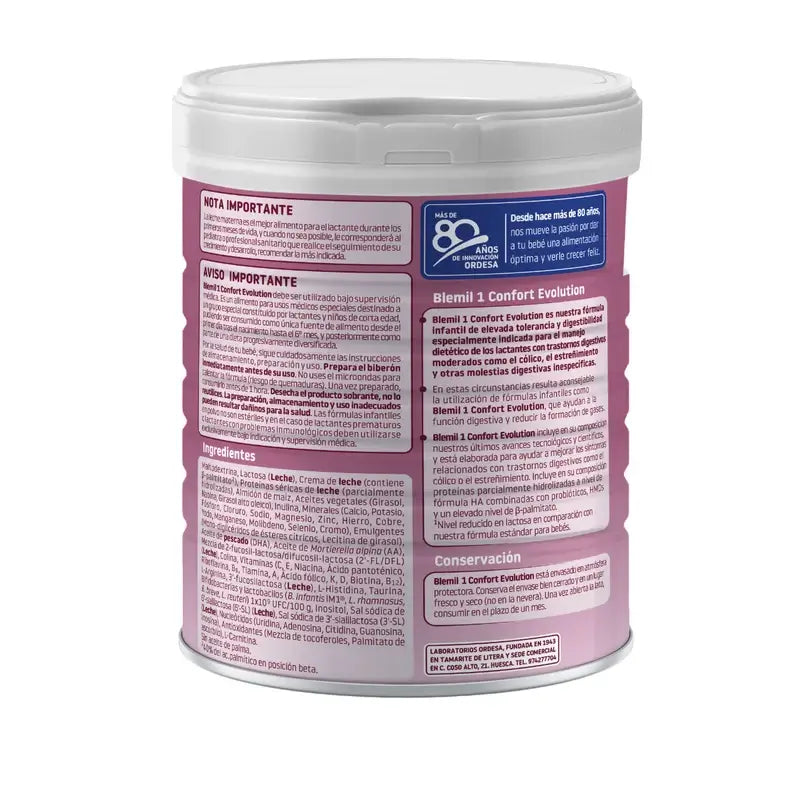 Blemil 1 Confort Evolution, Pack 2x800 gr