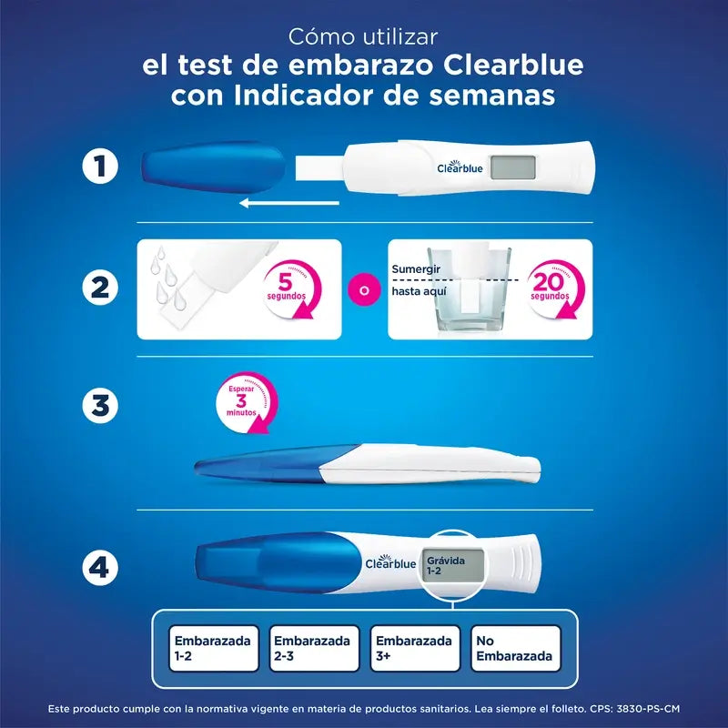 Clearblue Pack Digital Test Embarazo, 3 Pruebas