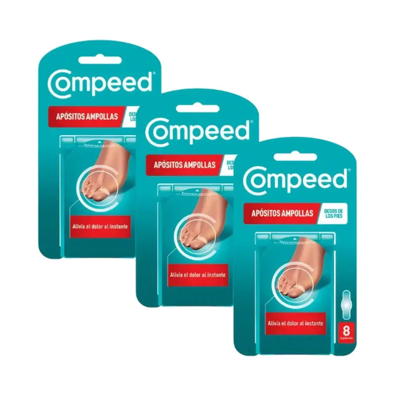 Compeed Pack Apósito Dedos Pies, 3x8 Unidades