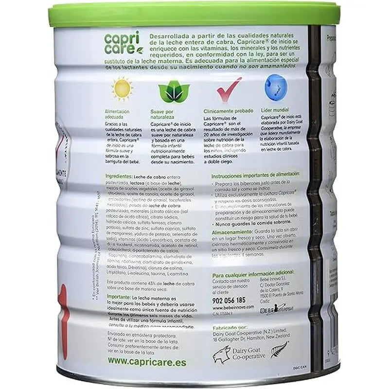 Capricare 1 Leche para Lactantes, Pack 4 X 800 gr