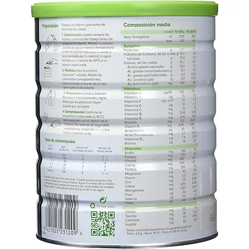 Capricare 1 Leche para Lactantes, Pack 4 X 800 gr