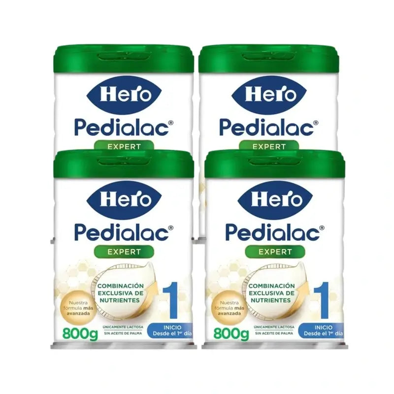 Hero Baby Leche De Inicio Pedialac 1, Pack 4 X 800 gr