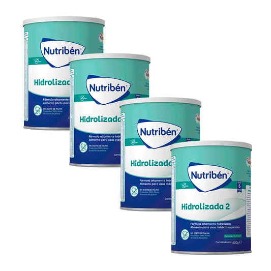 Nutribén Hidrolizada 2 Leche Continuación, 4 X 400 gr