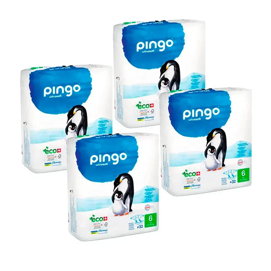 Pingo Pañal Ecológico Talla 6 Xl, Pack 4 X 32 Unidades