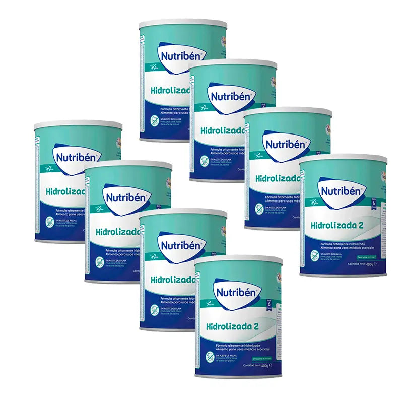 Nutribén Hidrolizada 2 Leche Continuación, 8 X 400 gr