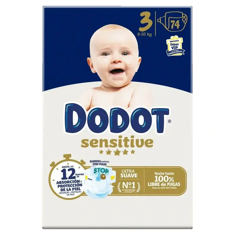Dodot Sensitive Talla 3, 148 Pañales