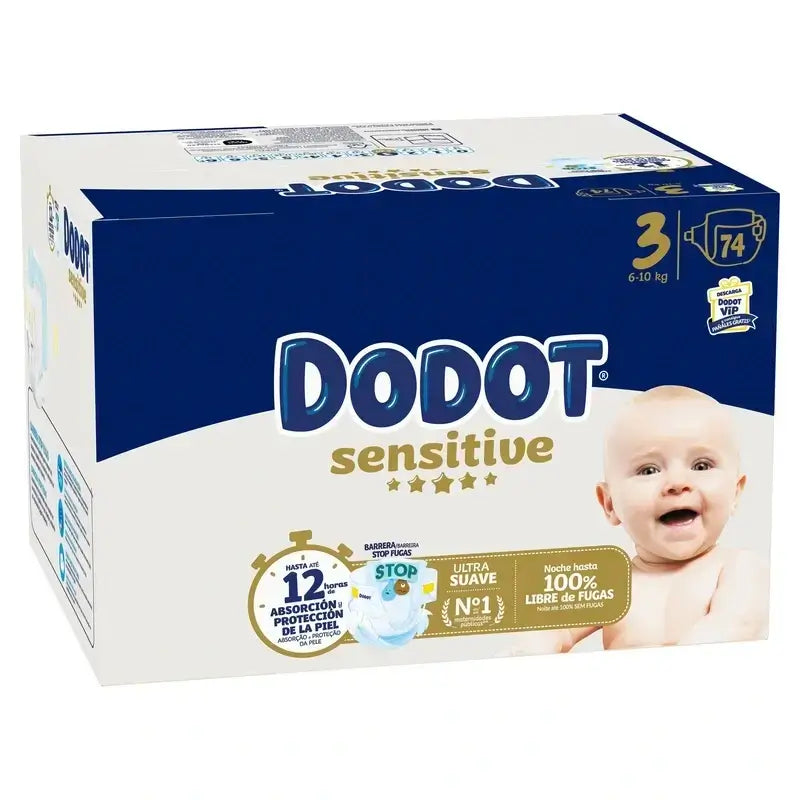Dodot Sensitive Talla 3, 148 Pañales