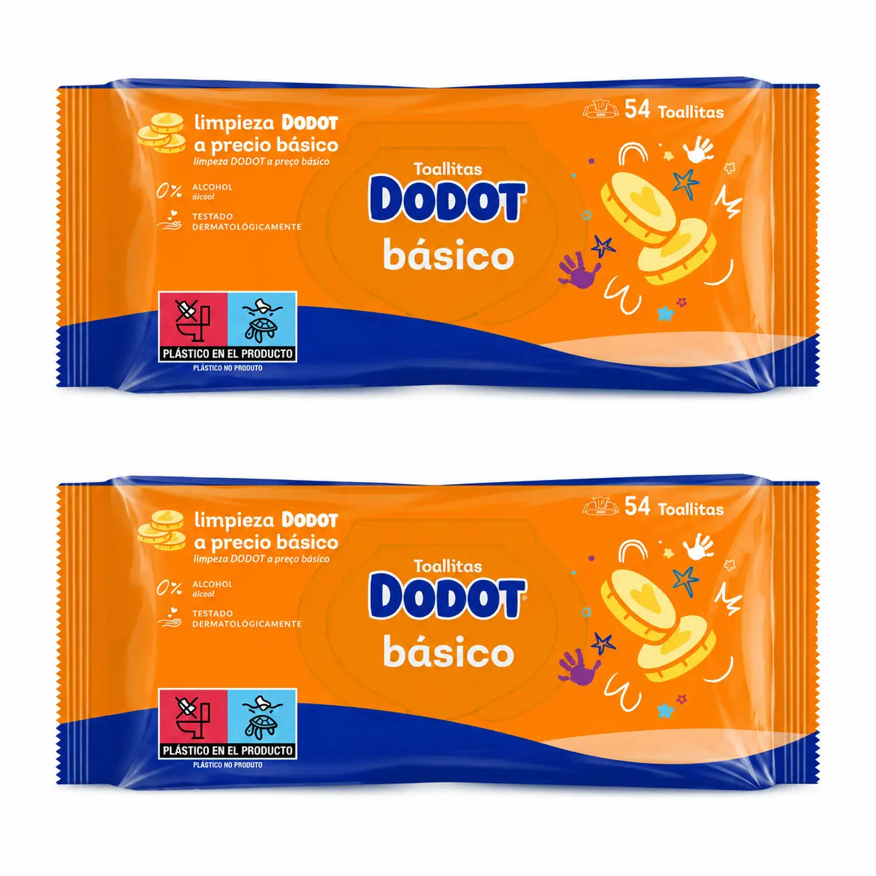 Dodot Toallitas Básico, 2 x 54 (108 Unidades)