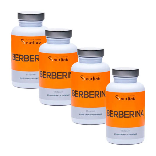 Nutilab Berberina 500 Mg, Pack 4x60 Cápsulas