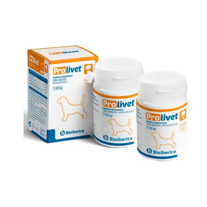 Compra Prolivet Perros Medianos, Pack 2 X 30 Comprimidos al mejor precio.