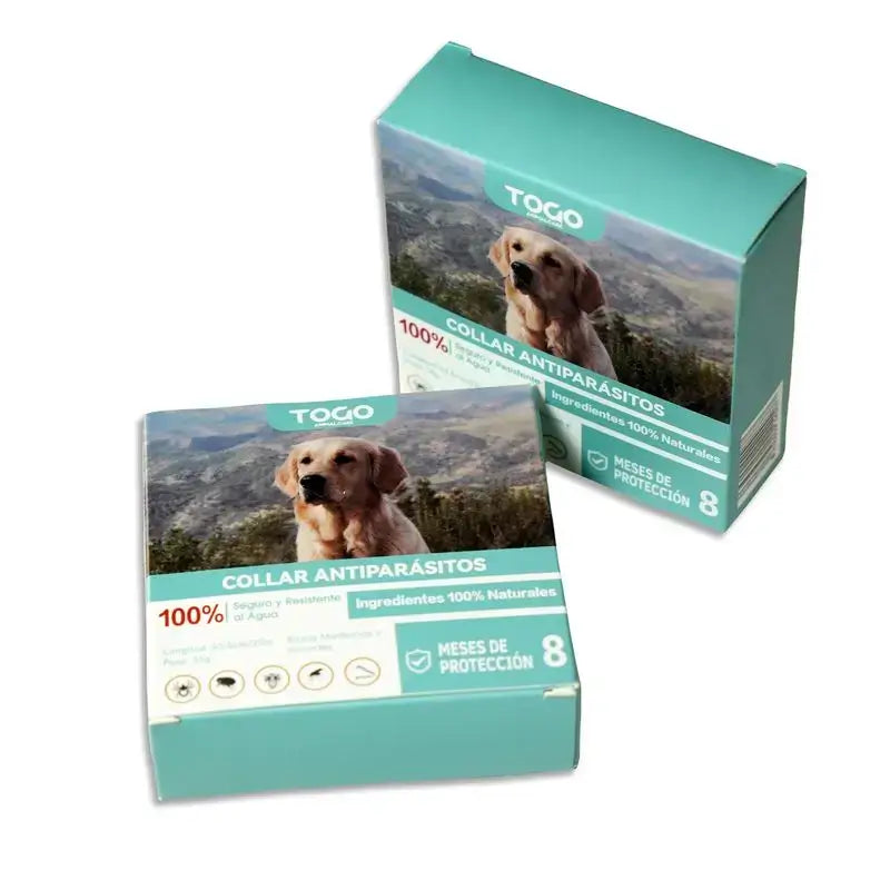 Togo Collar Antiparasitario Repelente Para Perros Todos Los Tamaños, pack de 2