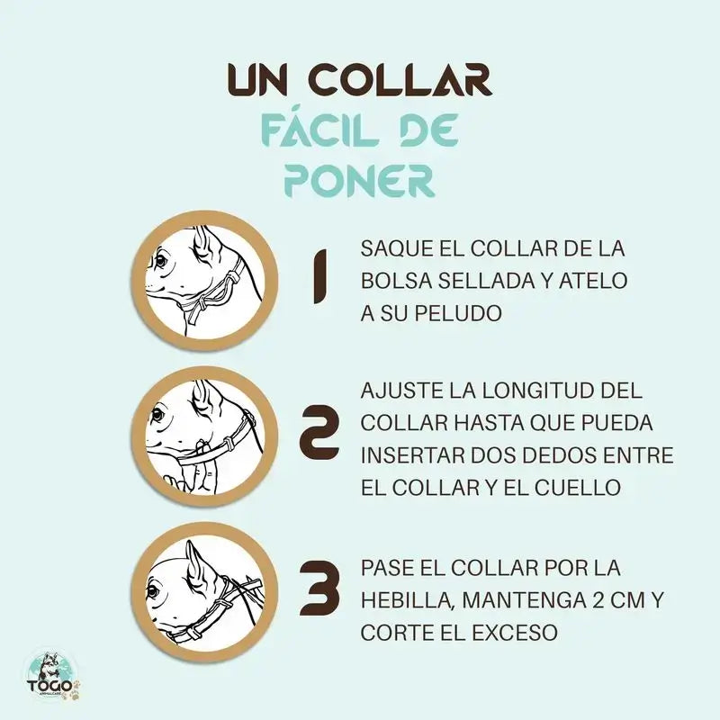 Togo Collar Antiparasitario Repelente Para Perros Todos Los Tamaños, pack de 2