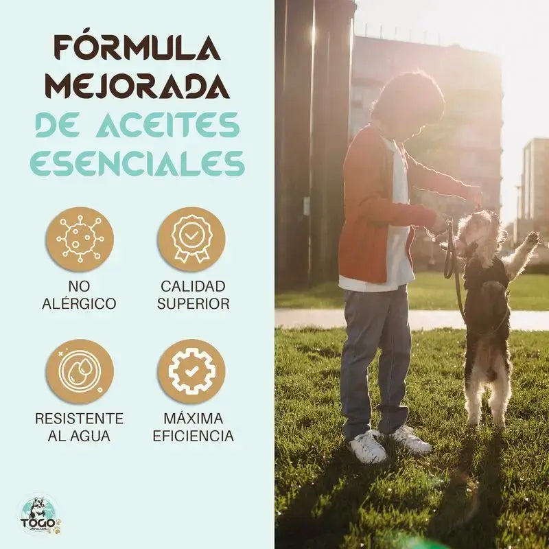 Togo Collar Antiparasitario Repelente Para Perros Todos Los Tamaños, pack de 2