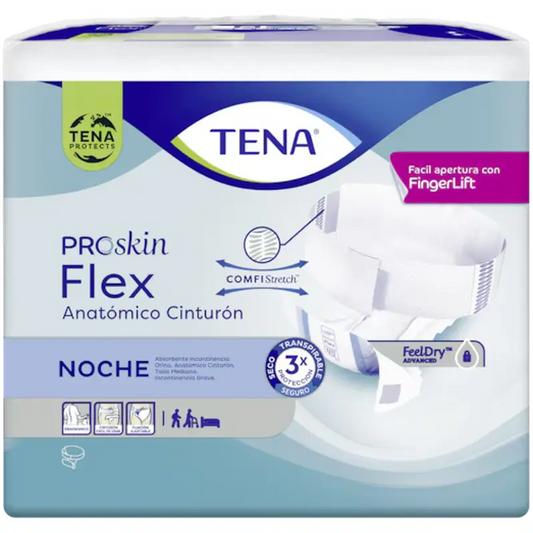 Tena Pañal Flex Proskin Anatómico Cinturón Noche Grande , 80 unidades