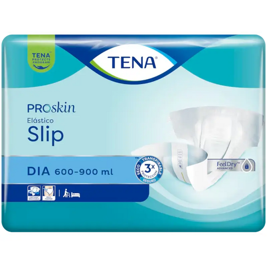 Tena Pañal Proskin Slip Elástico Pequeño Día , 80 unidades