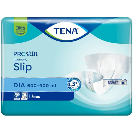 Tena Pañal Proskin Slip Elástico Pequeño Día , 80 unidades