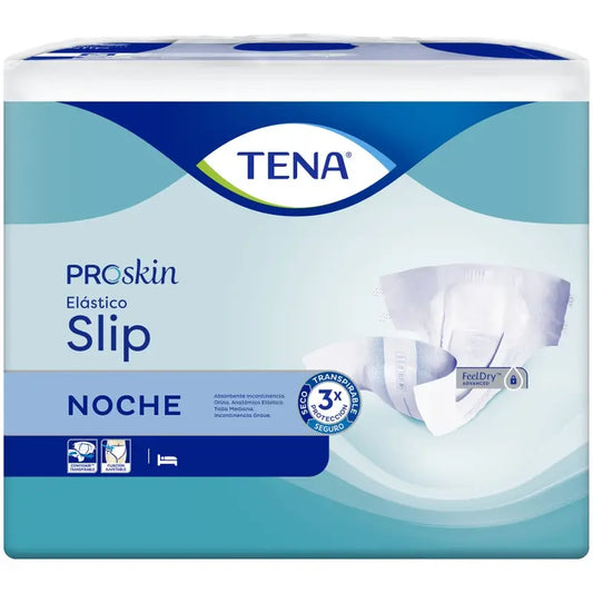 Tena Pañal Proskin Slip Elástico Grande Noche , 80 unidades