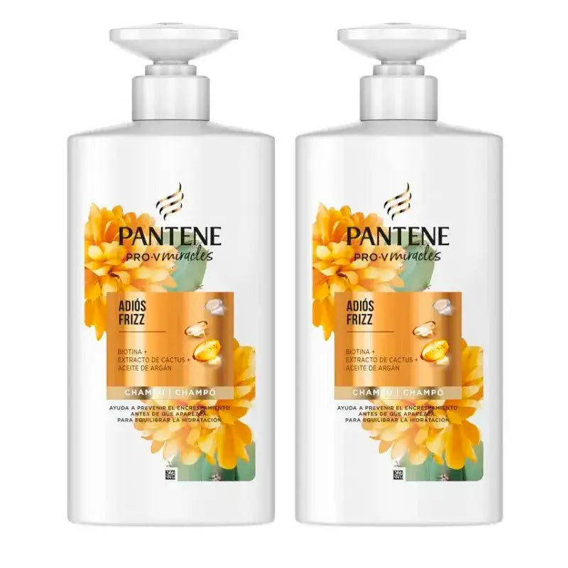 Pantene Champú Miracles Cactus Anti Frizz, Pack 2 x 500Ml
