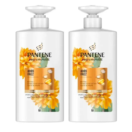 Pantene Champú Miracles Cactus Anti Frizz, Pack 2 x 500Ml