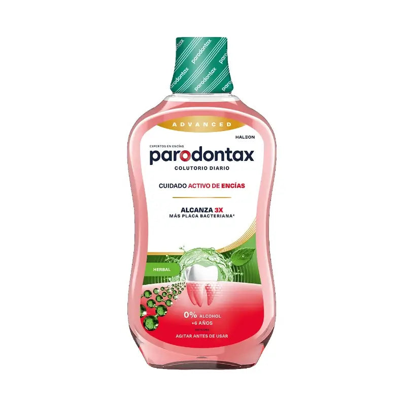 Parodontax Colutorio Diario Herbal para Cuidado de Encías, 500 ml