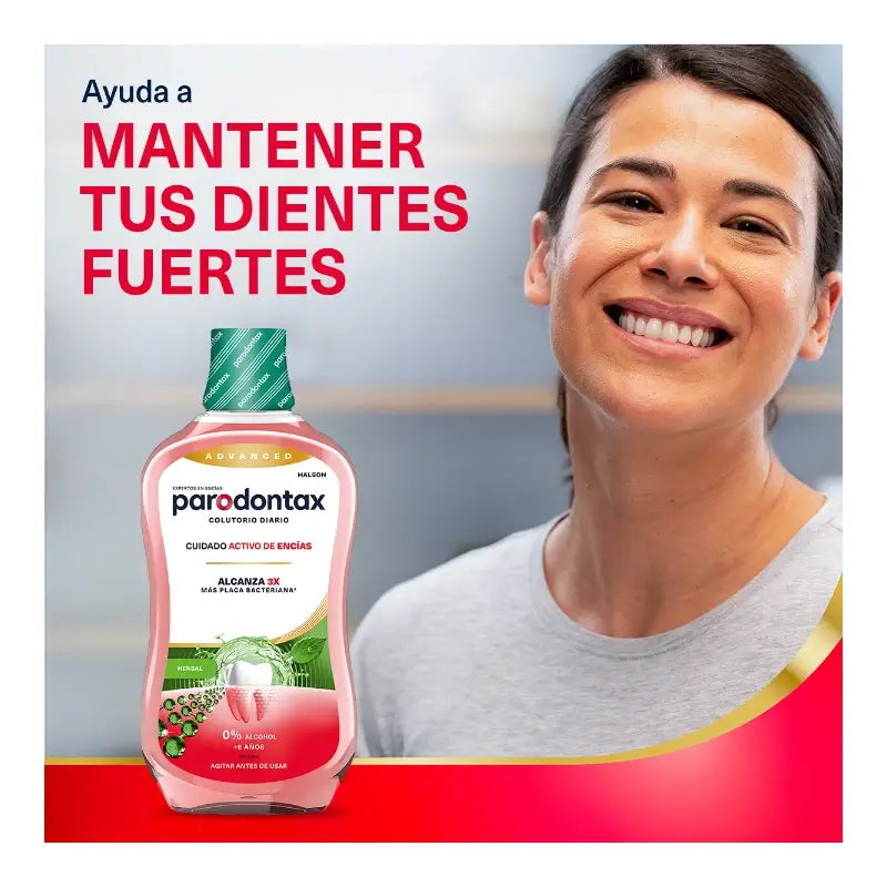 Parodontax Colutorio Diario Herbal para Cuidado de Encías, 500 ml