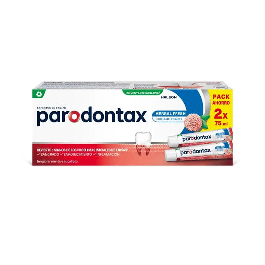 Parodontax Herbal Fresh Pasta de Dientes Cuidado de Encías, 2x75 ml