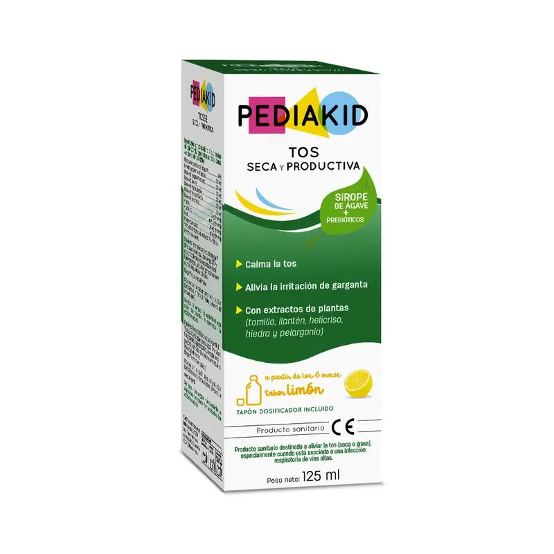 Pediakid Jarabe Limón Tos Seca Y Productiva 125Ml