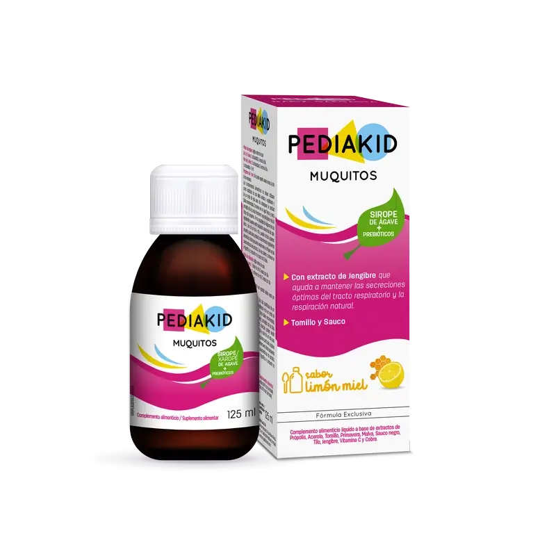 Pediakid Jarabe Muquitos Nariz- Garganta Limón Y Miel 125 Ml