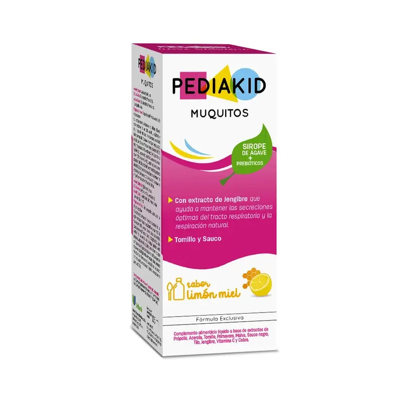 Pediakid Jarabe Muquitos Nariz- Garganta Limón Y Miel 125 Ml