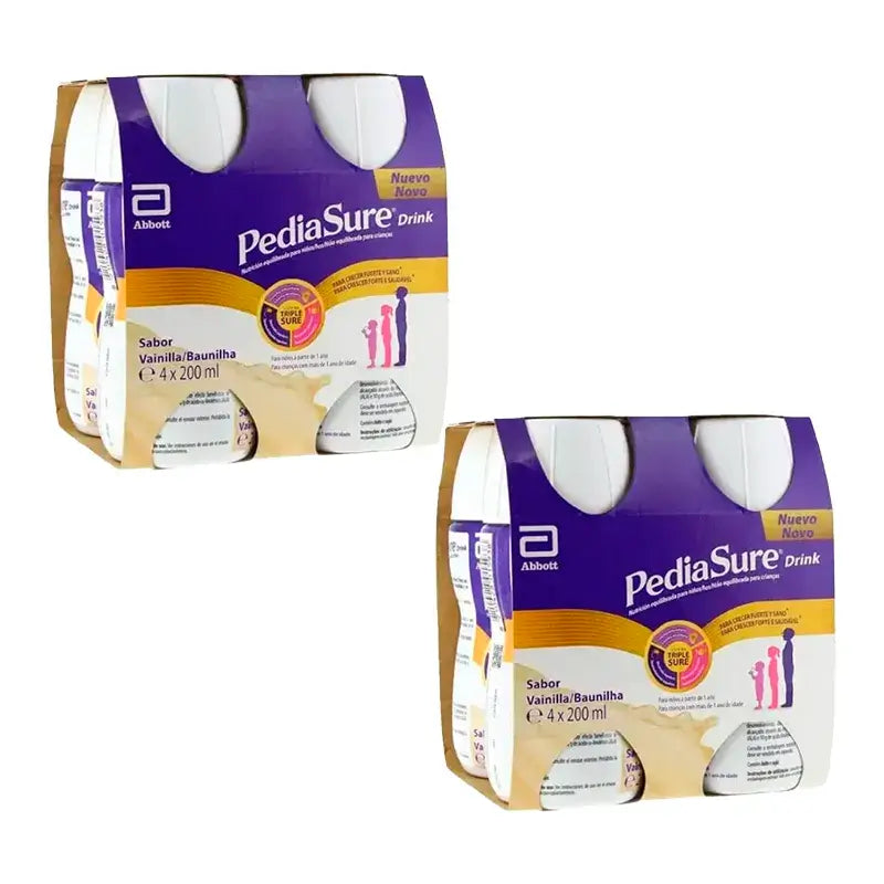 Pediasure Drink Vainilla Niños, 4 Botellas x 220 ml Pack 2