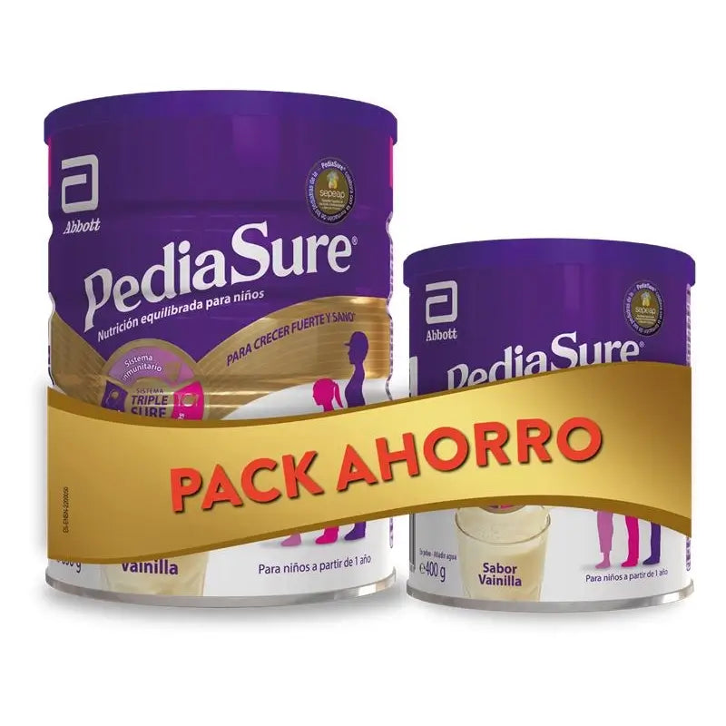 Pediasure Pack Ahorro Vainilla 850G + 400Gr , 1250 gramos