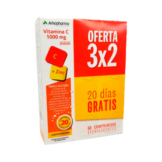 Arkovital Vitamina C 1000mg  Pack 3x2  60 Comprimidos Arkopharma