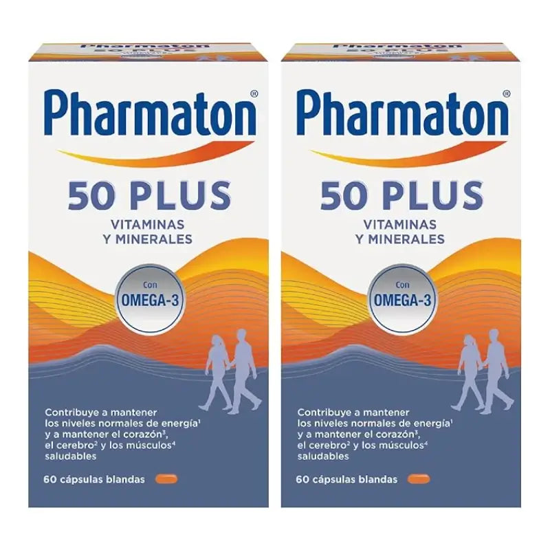 Pharmaton 50 Plus Multivitaminico, 120 cápsulas