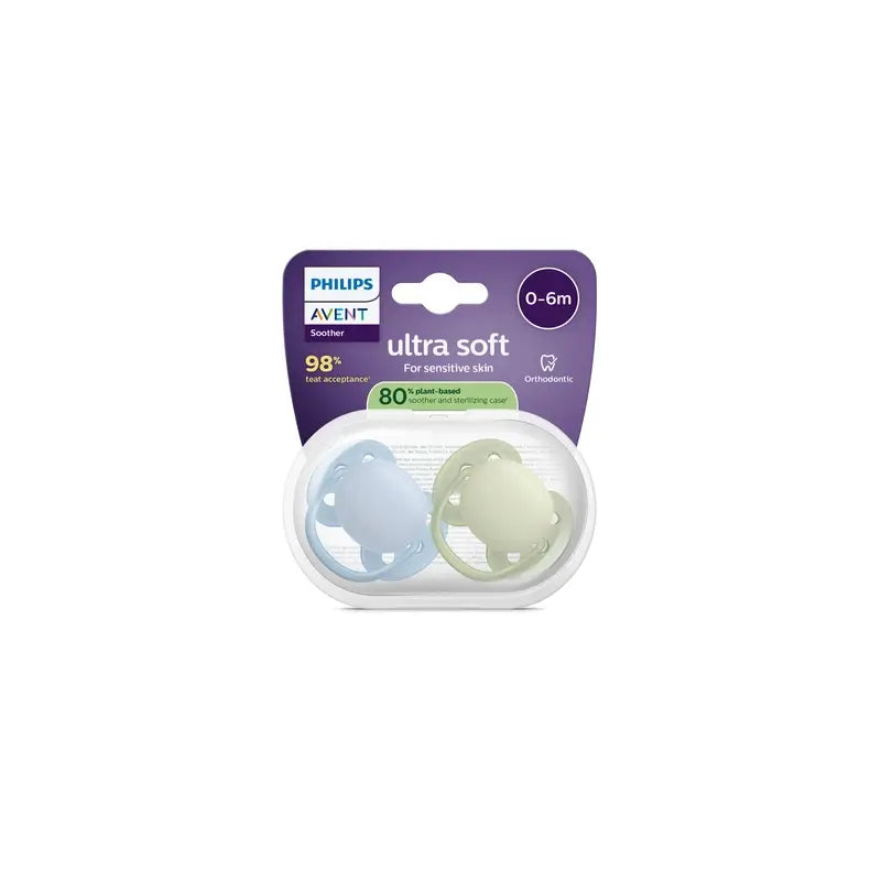 Philips Avent 2 chupetes ultra soft 0-6m niño
