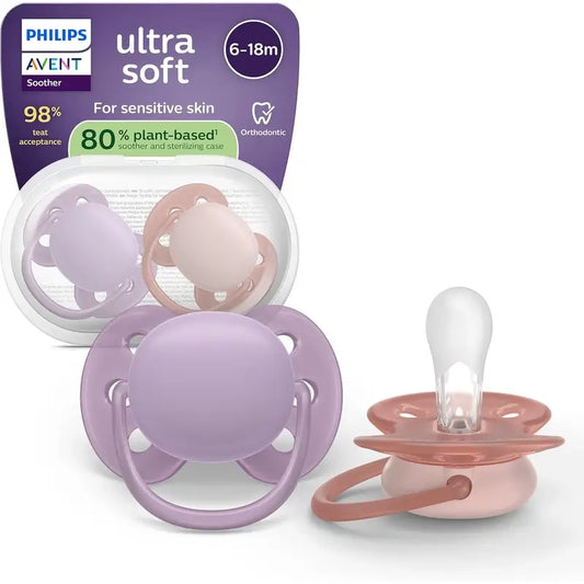 Philips Avent 2 chupetes ultra soft 6-18m niña