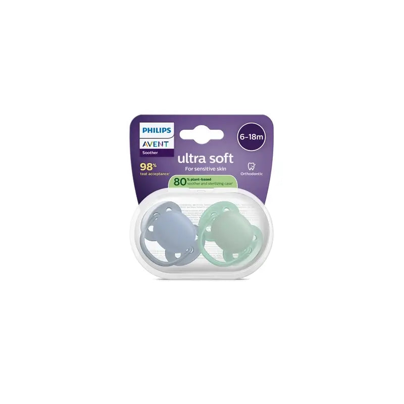 Philips Avent 2 chupetes ultra soft 6-18m niño