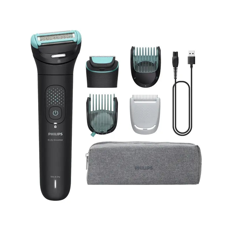 Philips Body Groomer 7000 Series Cabezal Flexible 2D Y Sistema De Recorte Y Afeitado Bodyshaver