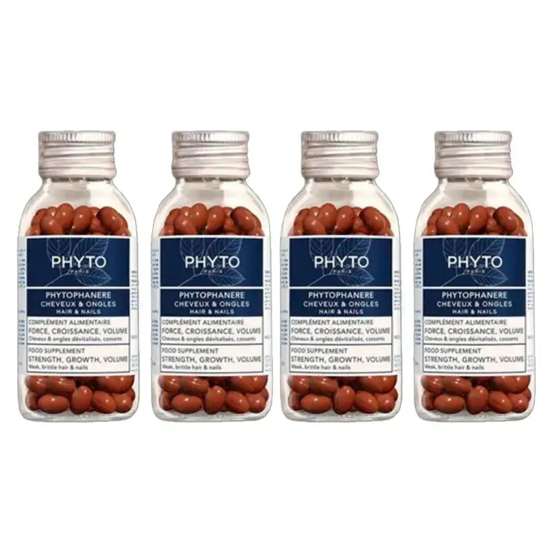 Phytophanere Tratamiento Anticaída Cabello y Uñas, 4x120 Cápsulas