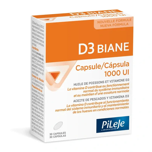 Pileje D3 Biane 1000 UI 30 Cápsulas