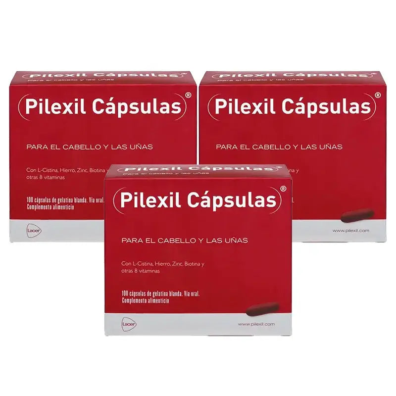 Pilexil cápsulas Anticaída Para el Cabello, Pack 3 x100 cápsulas
