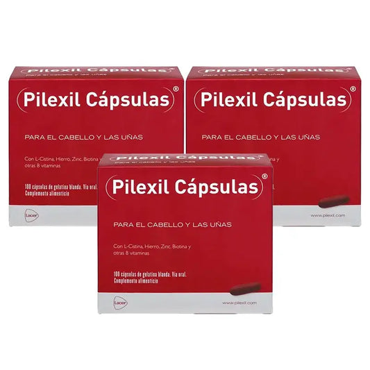 Pilexil cápsulas Anticaída Para el Cabello, Pack 3 x100 cápsulas