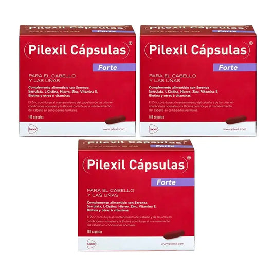 Pilexil cápsulas Forte, Pack 3 x 100 Capsulas