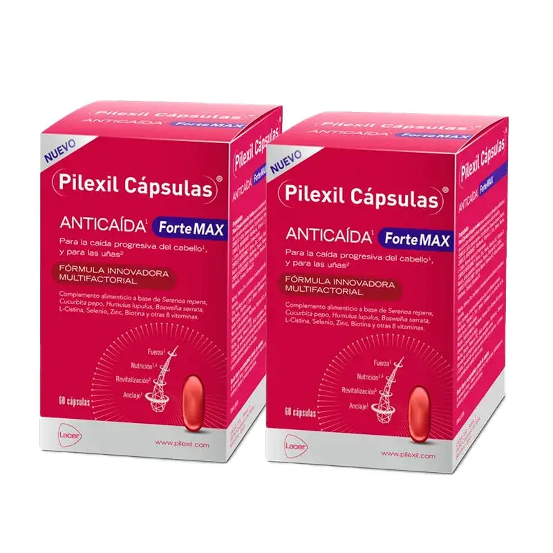 Pilexil Forte Max, Pack 2 x 60 cápsulas