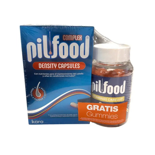 Pilfood Complex Density, 60 Cápsulas + Gummies Vitaminas Cabello