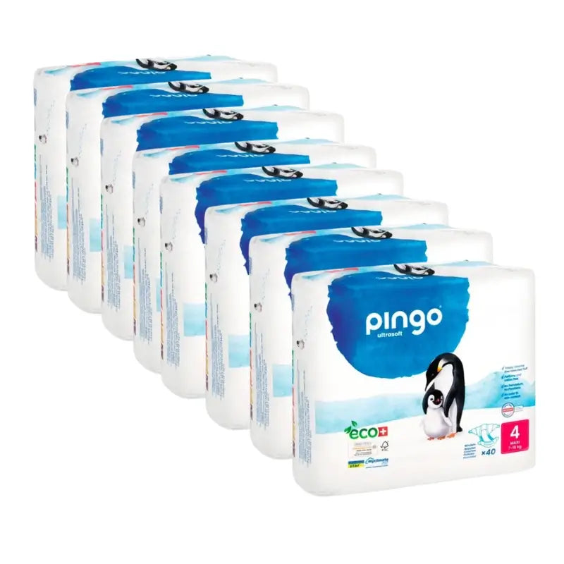 Pingo Pañal Braguitas Ecológicos Talla 4 (7-18 Kg), 8X30 Unidades
