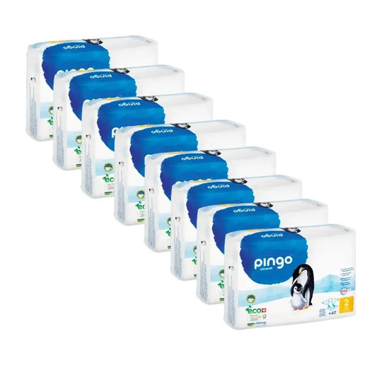 Pingo Pañales Ecológicos Talla 2 Mini (3-6 Kg), 8X42 Unidades