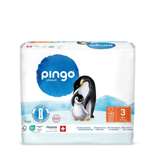 Pingo Pañales Ecológicos Talla 3 (4-9 Kg), 44 unidades