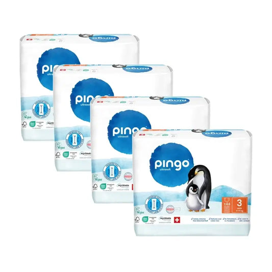 Pingo Pañales Ecológicos Talla 3 (4-9 Kg), 4X44 Unidades