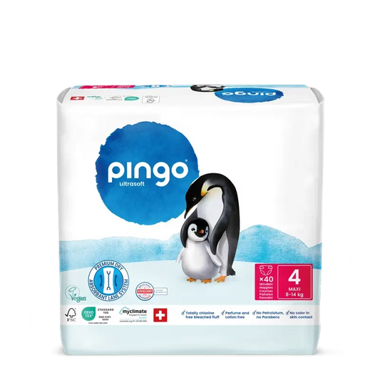 Pingo Pañales Ecológicos Talla 4 (8-14 Kg), 40 unidades